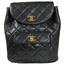 Chanel-Chanel Matelasse Lambskin Backpack-Black