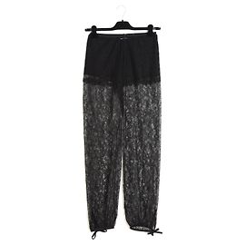 Chanel 2004C Lace Pants FR38 Black Lace Pants and silk Shorty M US28 Black
