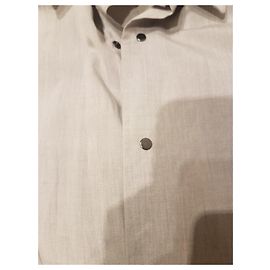 Camisa Thierry Mugler Doble Retorcido gris de algodón Gris