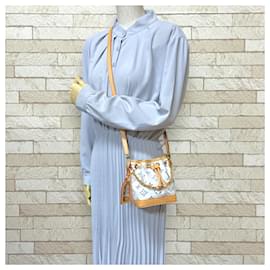 Louis Vuitton-Louis Vuitton Nano Noe Monogram Jacquard Shoulder Bag-White
