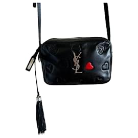 Yves Saint Laurent Saint Laurent Lou Camera Bag, Édition spéciale Noir Rouge