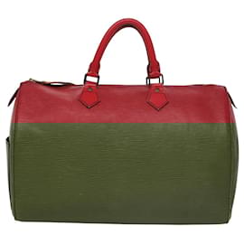 Louis Vuitton-LOUIS VUITTON Epi Speedy 35 Hand Bag Castilian Red M42997 LV Auth 101720-Red