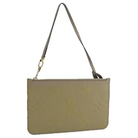 Louis Vuitton-LOUIS VUITTON Monogram Empreinte Giant Neverfull MM Pouch Beige LV Auth 103599-Beige,Monogram