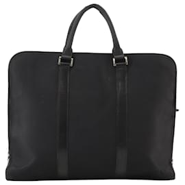 Burberry-BURBERRY Black label Business Bag Nylon Black Silver Auth bs20736-Black,Silvery