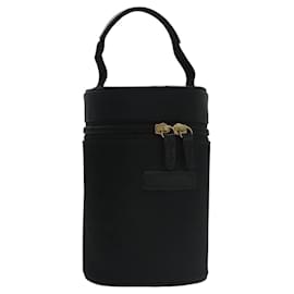 Autre Marque-Burberrys Vanity Pouch Nylon Black Gold Auth 102332-Black,Golden