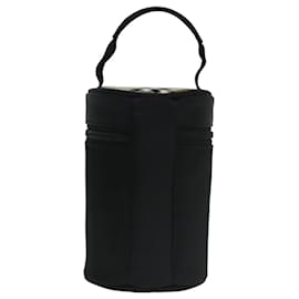 Autre Marque-Burberrys Vanity Pouch Nylon Black Gold Auth 102332-Black,Golden