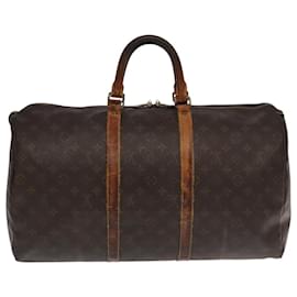 Louis Vuitton-LOUIS VUITTON Monogram Keepall 50 Boston Bag M41426 LV Auth 105364-Monogram