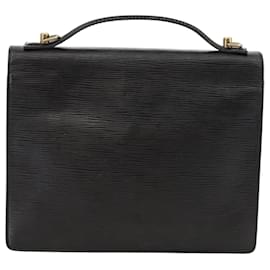 Louis Vuitton-LOUIS VUITTON Epi Monceau 28 Hand Bag Black M52122 LV Auth 106088-Black