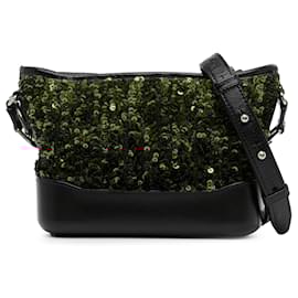 Chanel-Black Chanel Small Sequin Gabrielle Crossbody-Black