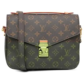 Louis Vuitton-Brown Louis Vuitton Monogram Pochette Metis Satchel-Brown