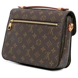 Louis Vuitton-Brown Louis Vuitton Monogram Pochette Metis Satchel-Brown