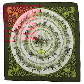 Hermès-HERMES Scarves T.  Silk-Red