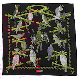 Hermès-HERMES Scarves T.  Silk-Black