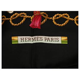 Hermès-HERMES Scarves T.  Silk-Black
