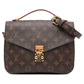 Louis Vuitton-Brown Louis Vuitton Monogram Pochette Metis Satchel-Brown