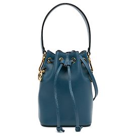 Mini borsa Mon Tresor in pelle blu Fendi Blu