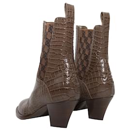 Fendi-FENDI Ankle boots T.EU 38 Leather-Brown