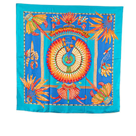 Hermès-HERMES Scarves T.  Silk-Blue