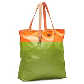 Prada-Orange Prada Tessuto Tote-Orange