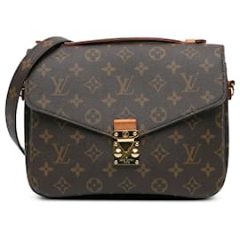Louis Vuitton-Brown Louis Vuitton Monogram Pochette Metis Satchel-Brown
