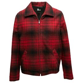 Red & Black The Kooples Wool Plaid Jacket Size US M Red