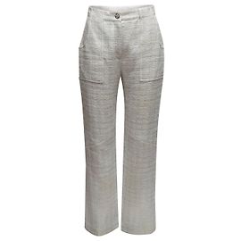 Pantalones CHANEL T.FR 38 Algodón Blanco