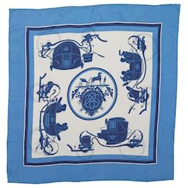 Hermès-HERMES Scarves T.  Silk-Blue