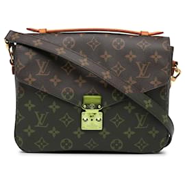 Louis Vuitton-Brown Louis Vuitton Monogram Pochette Metis Satchel-Brown