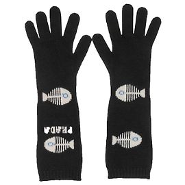 PRADA Gloves T.International L Wool Black