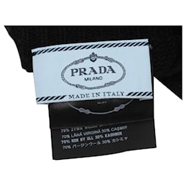 Prada-PRADA Gloves T.International L Wool-Black