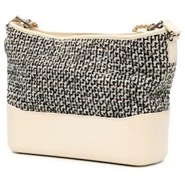 Chanel-Beige Chanel Medium Tweed and Lambskin Gabrielle Crossbody-Beige