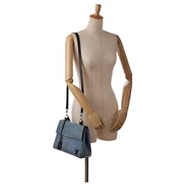 Louis Vuitton-Blue Louis Vuitton Epi Denim Cluny BB Satchel-Blue