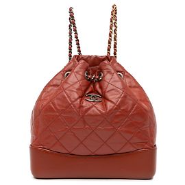 Red Chanel Small Aged Calfskin Gabrielle Backpack Red