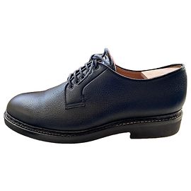 Heschung Orme Boxing Black Leather Derby Shoes Black