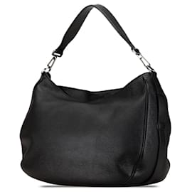 Dior-Black Dior Grained Calfskin Saddle Soft Bag Satchel-Black