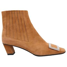 Botas de ante Roger Vivier en camel, talla 39 EU Camello