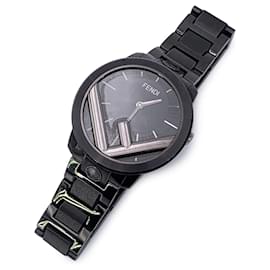 Fendi-Black Stainless Steel Run Away 71000L Quartz Watch-Black