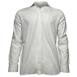 Camisa de manga longa bordada com estrelas Givenchy em algodão branco Branco