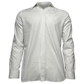 Givenchy- Givenchy Star-Embroidered Long Sleeve Shirt in White Cotton-White
