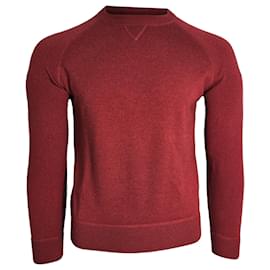 Brunello Cucinelli-Pull en laine rouge Brunello Cucinelli-Rouge