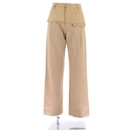Autre Marque-NON SIGNE / UNSIGNED Trousers T.0-5 1 Cotton-Beige
