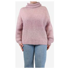Ba&Sh Pull à col roulé en mélange de mohair rose - taille M Rose