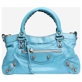 Balenciaga-Blue small City bag-Blue