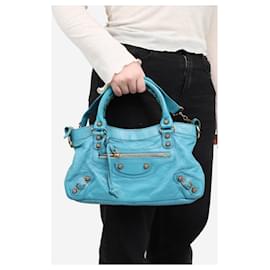Balenciaga-Blue small City bag-Blue