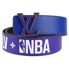 Louis Vuitton-Louis Vuitton NBA Belt by Virgil Abloh-Brown,Red,Blue,Monogram