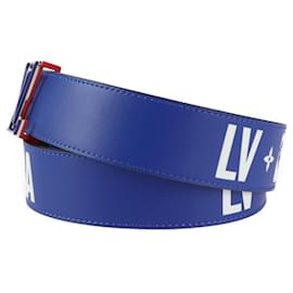 Louis Vuitton-Louis Vuitton NBA Belt by Virgil Abloh-Brown,Red,Blue,Monogram