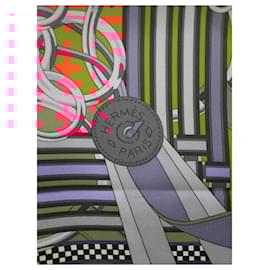 Hermès-Hermès Scarf/Square titled 'Brides et Gris Gris' New-Multiple colors