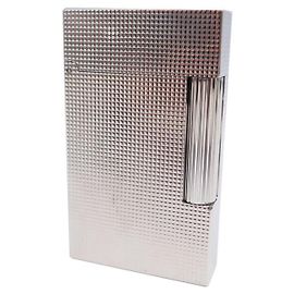 ST DUPONT LIGHTER LINE 2 DIAMOND TIP IN SILVER METAL Silvery