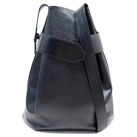 Louis Vuitton-SAC A MAIN LOUIS VUITTON SEAU D'EPAULE BESACE CUIR EPI NOIR HAND BAG PURSE-Noir