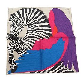 Hermès NUEVE BUFANDA HERMES PEGASUS ALICE SHIRLEY GAVROCHE 45 EN SEDA + CAJA DE BUFANDA Multicolor